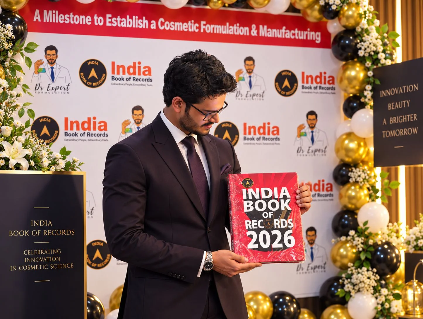 Dr. Prithish Bhardwaj receiving India Book of Records recognition — photo 2 of 5