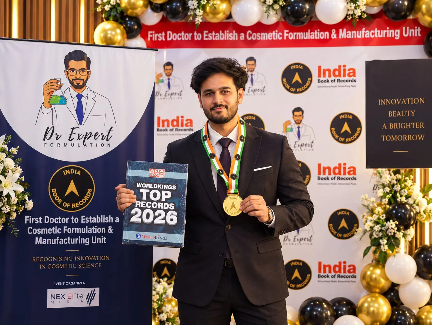 Dr. Prithish Bhardwaj receiving India Book of Records recognition — photo 4 of 5